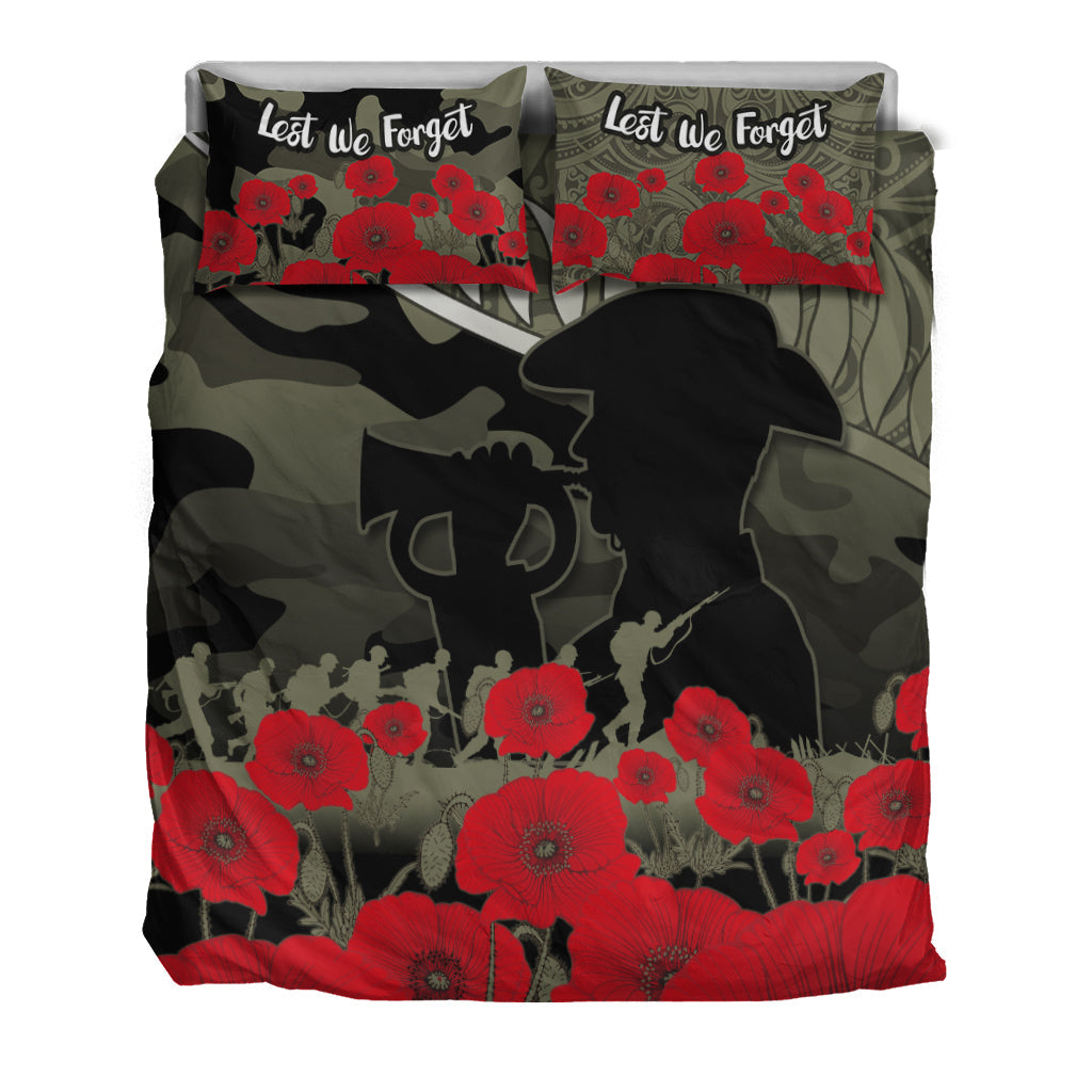 New Zealand ANZAC 2022 Bedding Set Maori Camouflage - Vibe Hoodie Shop