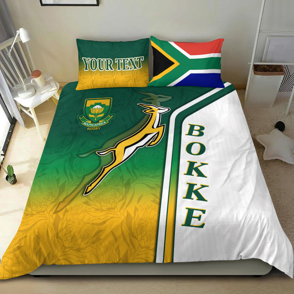 South Africa Rugby Bedding Set Protea Flower Springboks Go Bokke - Vibe Hoodie Shop