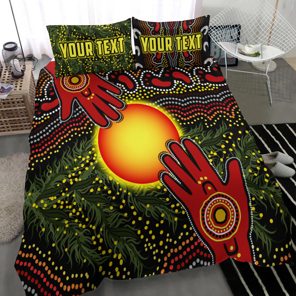 (Custom Personalised) Aboriginal Dot Painting Bedding Set Go To Touch The Sun - Vibe Hoodie Shop