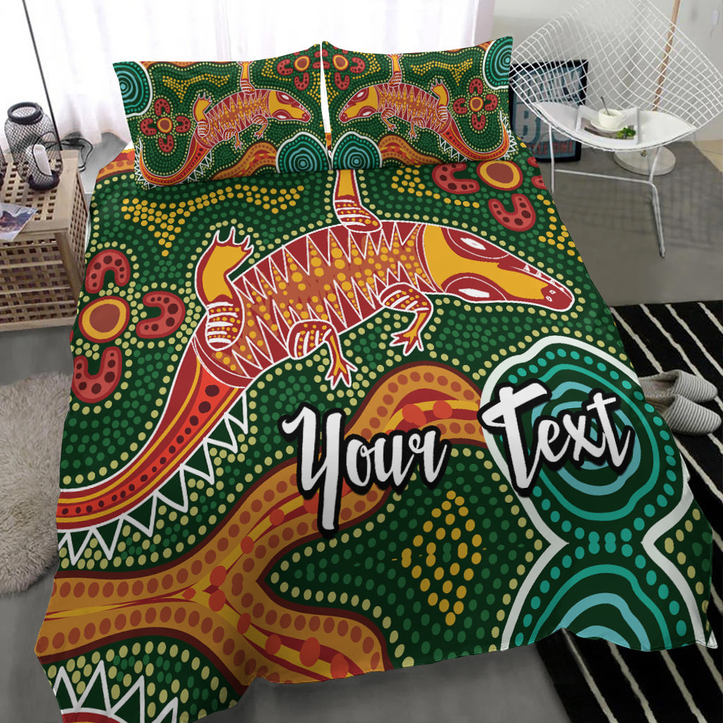(Custom Personalised) Aboriginal Art Crocodile Bedding Set You Are Number One - Vibe Hoodie Shop