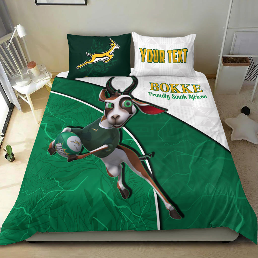 (Custom Personalised) South Africa Rugby Bedding Set Proudly Springboks Cartoon Bokke African Pattern - Vibe Hoodie Shop