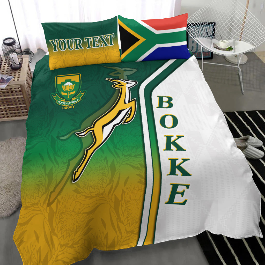 South Africa Rugby Bedding Set Protea Flower Springboks Go Bokke - Vibe Hoodie Shop