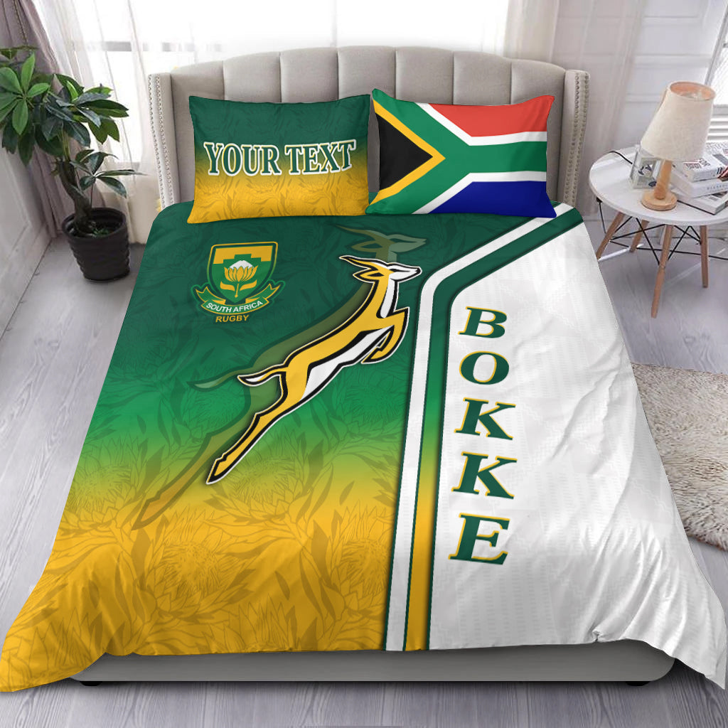 South Africa Rugby Bedding Set Protea Flower Springboks Go Bokke - Vibe Hoodie Shop
