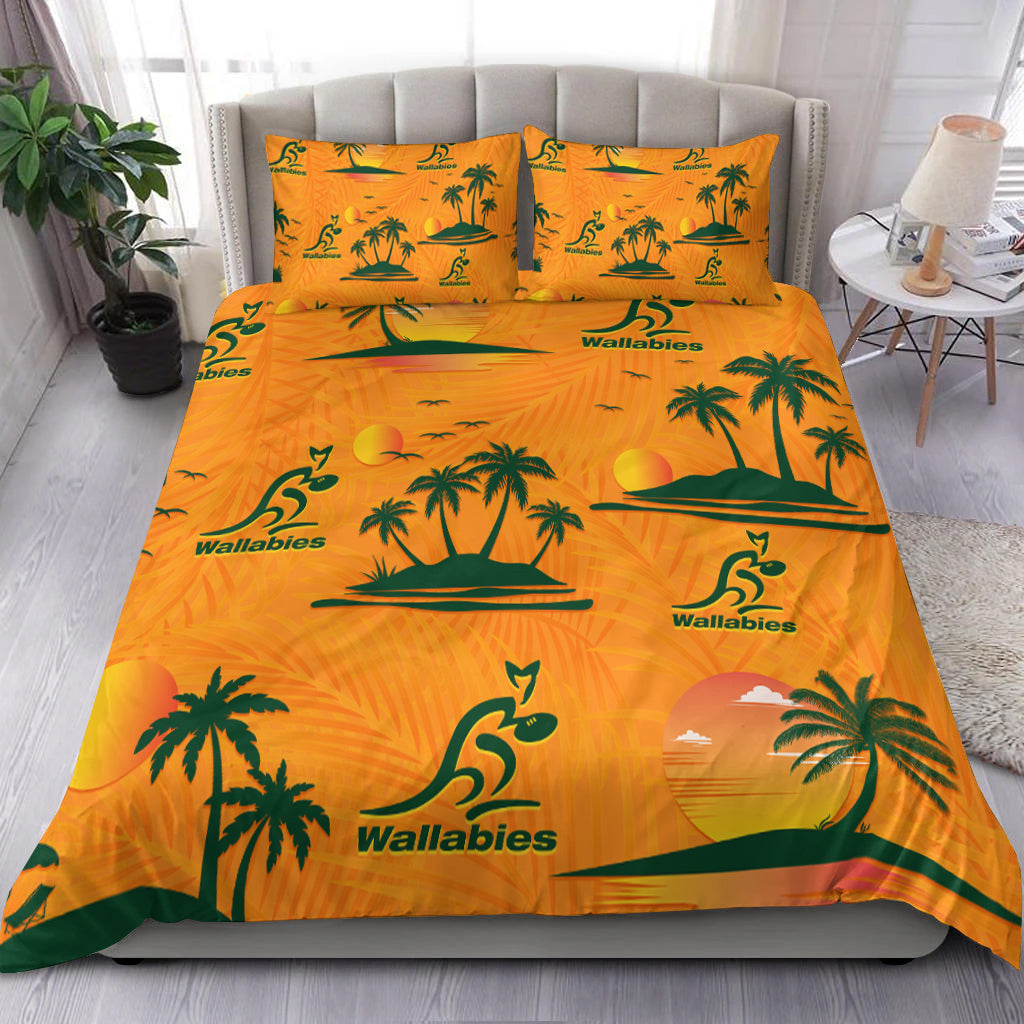 Wallabies Australian Rugby Bedding Set Hawaii Style - Vibe Hoodie Shop