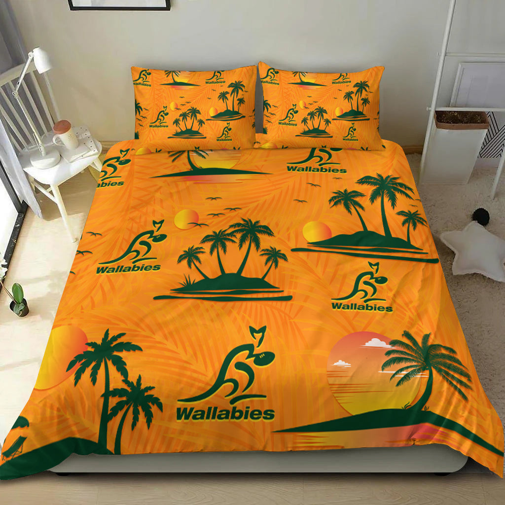 Wallabies Australian Rugby Bedding Set Hawaii Style - Vibe Hoodie Shop