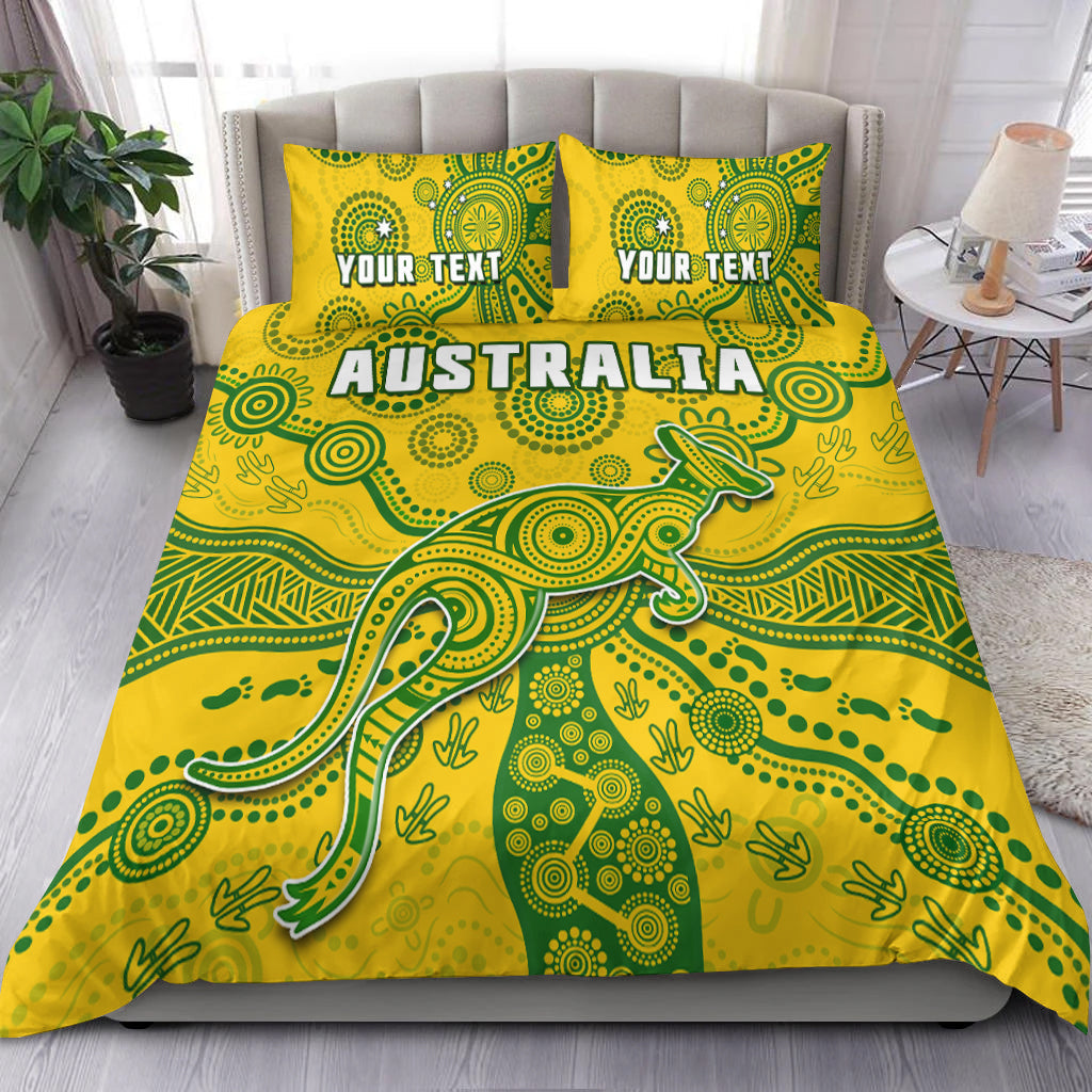 (Custom Personalised) Australia Bedding Set National Colours Proud Aussie Special Indigenous - Vibe Hoodie Shop