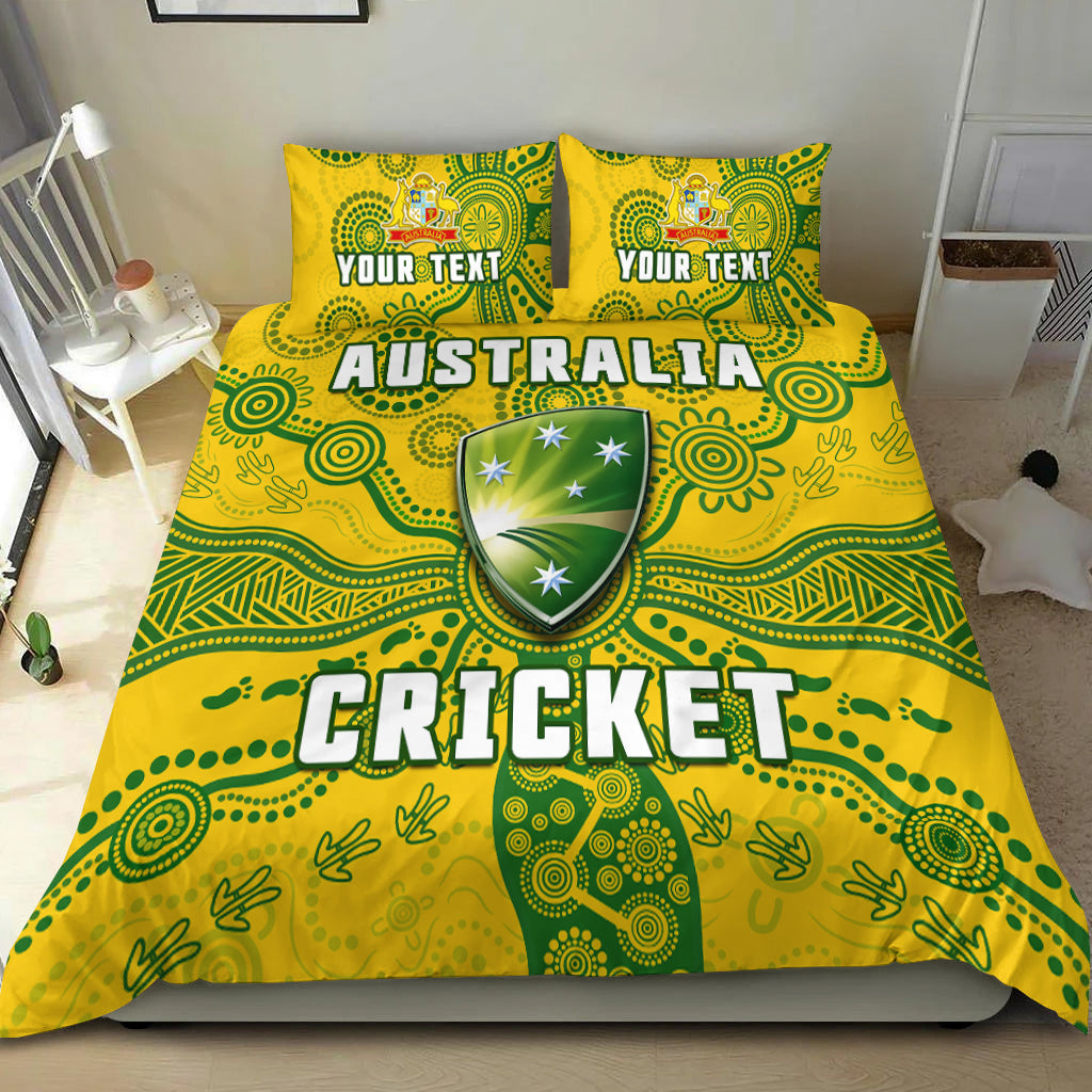 (Custom Personalised) Cricket Australia Bedding Set Aussie 2022 Indigenous Special Version - Vibe Hoodie Shop