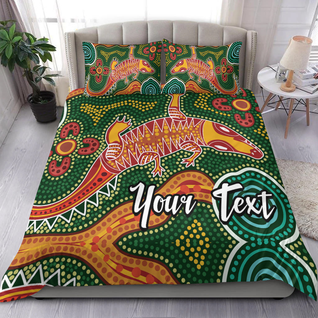 (Custom Personalised) Aboriginal Art Crocodile Bedding Set You Are Number One - Vibe Hoodie Shop