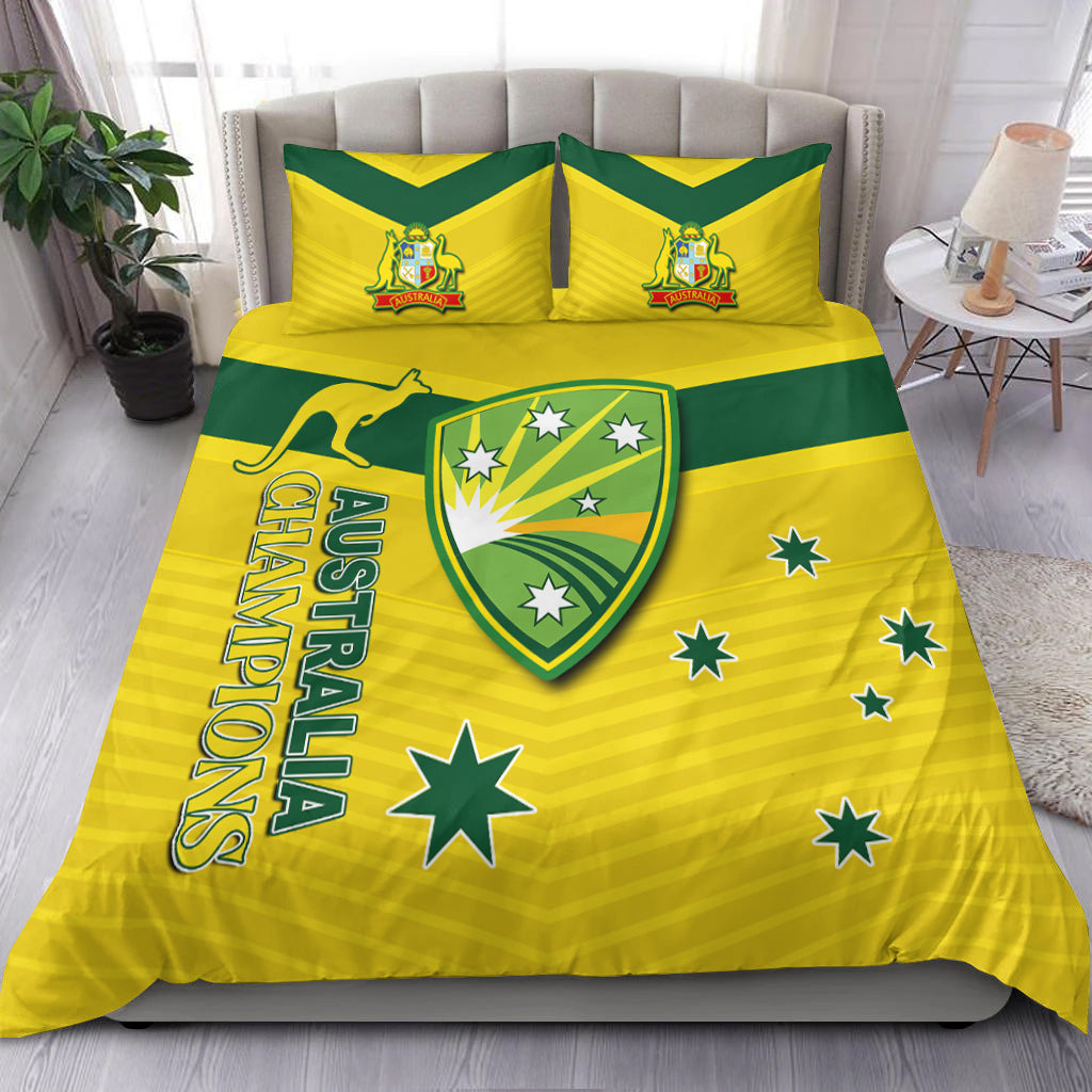 Australia Cricket Bedding Set Go Aussie Champions - Vibe Hoodie Shop