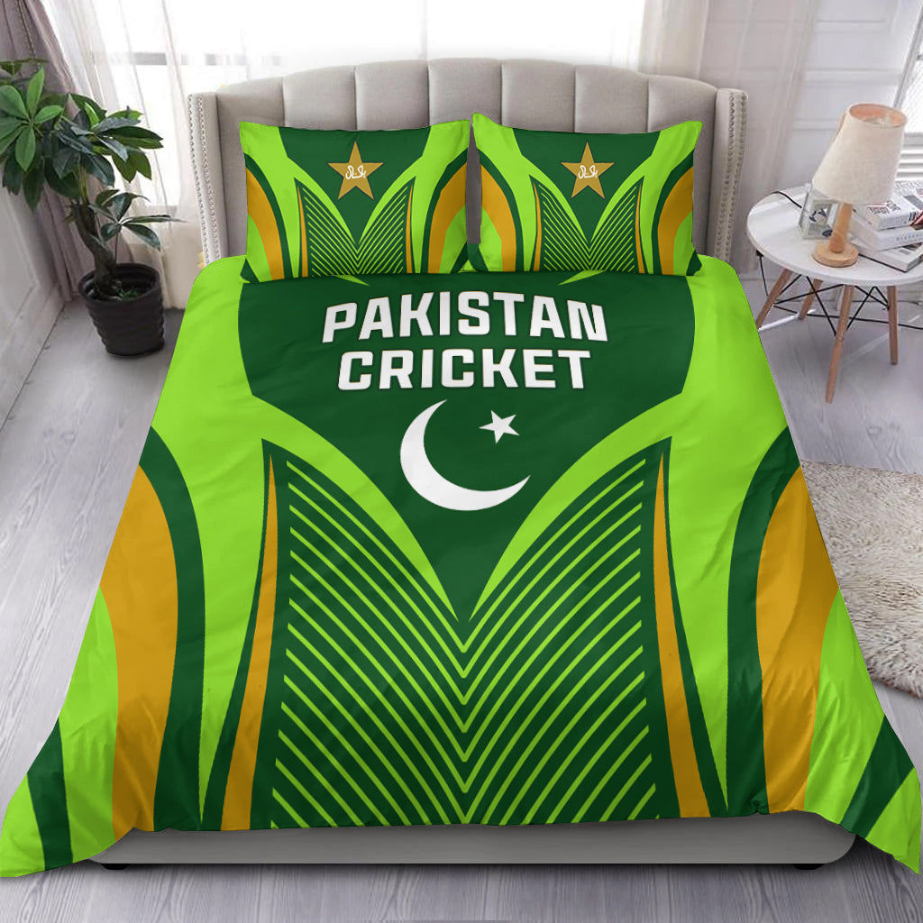 Pakistan Cricket Bedding Set Green Shaheens Champion - Vibe Hoodie Shop