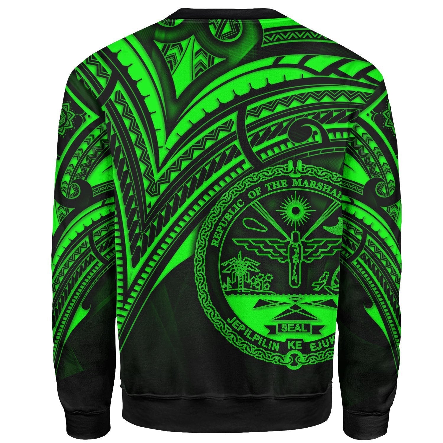 Marshall Islands Sweatshirt - Cross Style Green Color - Vibe Hoodie Shop