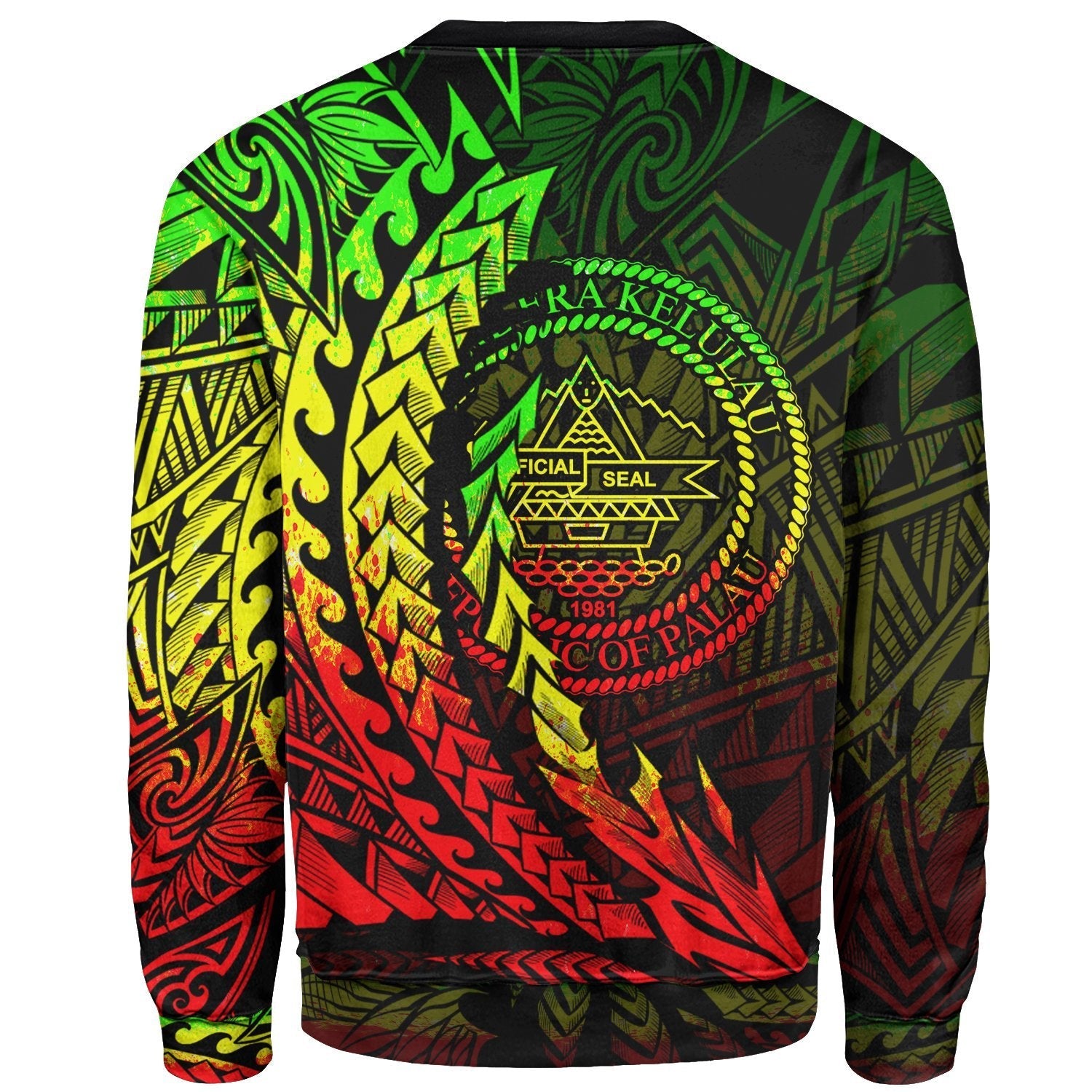 Palau Sweatshirt - Wings Style Reggae Color - Vibe Hoodie Shop