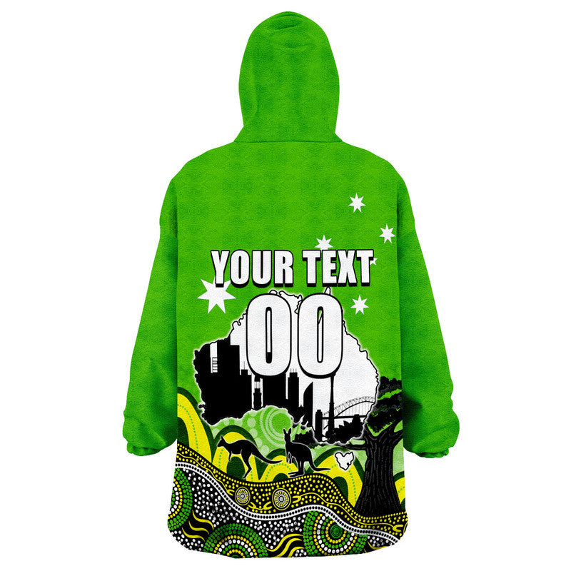 (Custom Personalised And Number) Happy Australia Day- Sydney Thunder Wearable Blanket Hoodie - Vibe Hoodie Shop