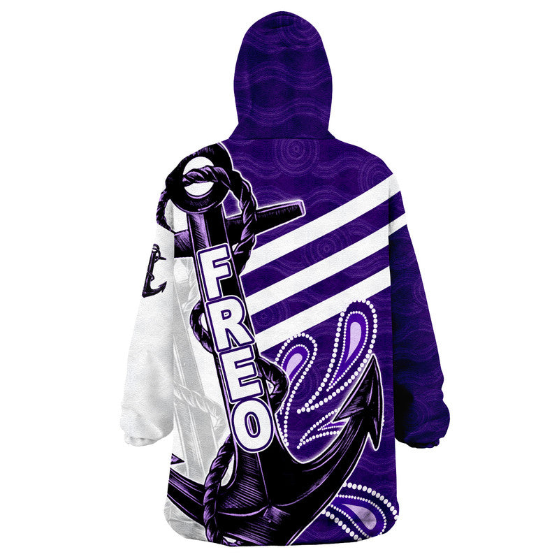 Australian Football League-Freo Wearable Blanket Hoodie - Vibe Hoodie Shop