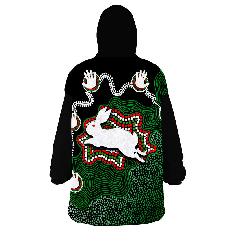 Rabbitohs Rugby Wearable Blanket Hoodie - Vibe Hoodie Shop