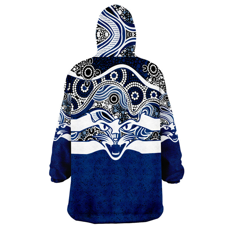 Geelong Cats Indigenous Basic Style Wearable Blanket Hoodie - Vibe Hoodie Shop