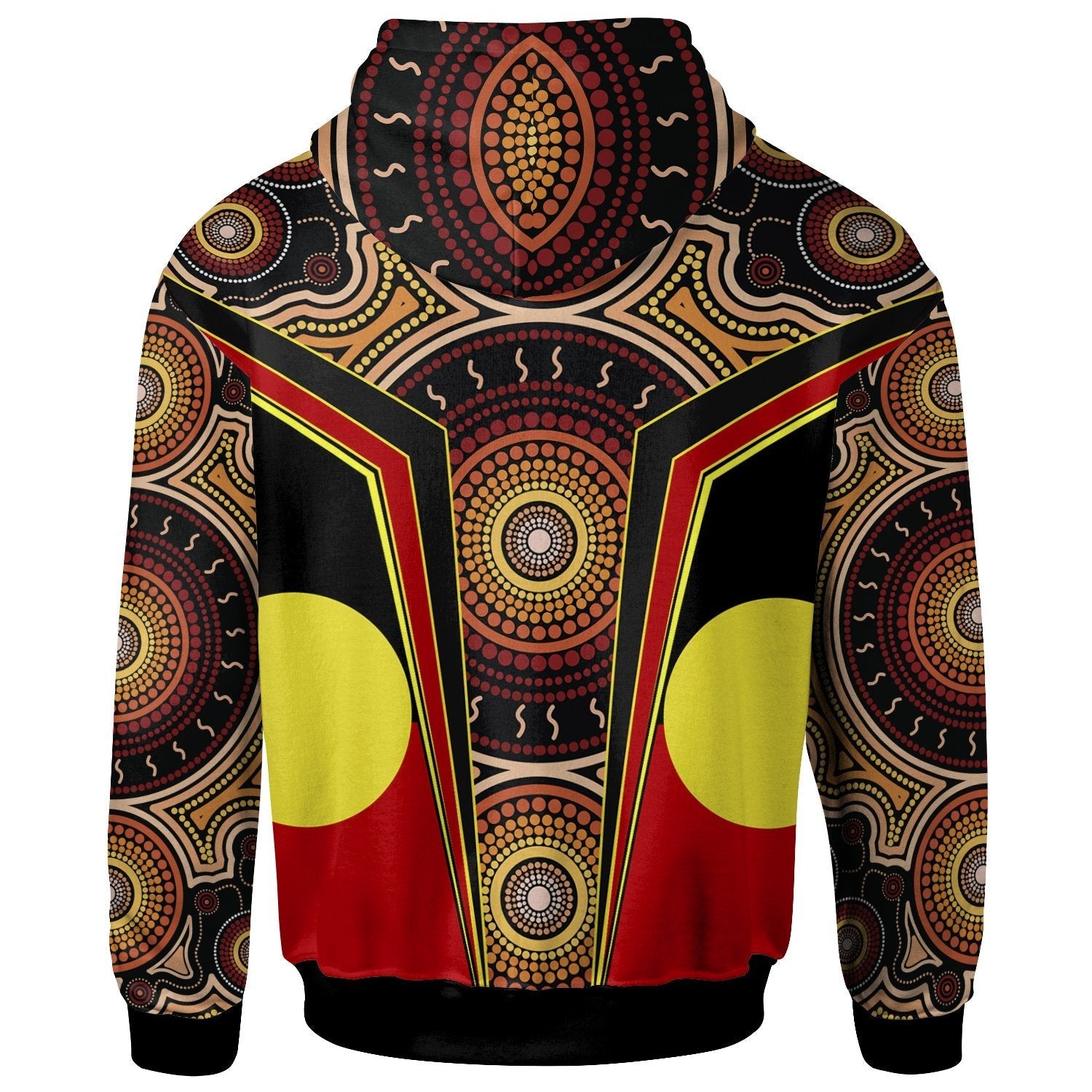 Hoodie - Aboriginal With Dot Painting Art - Vibe Hoodie Shop