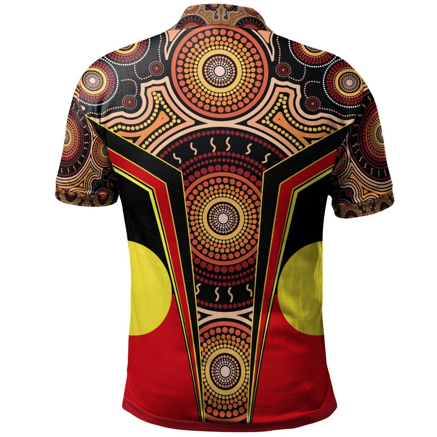 Polo Shirt - Aboriginal With Dot Painting Art - Vibe Hoodie Shop