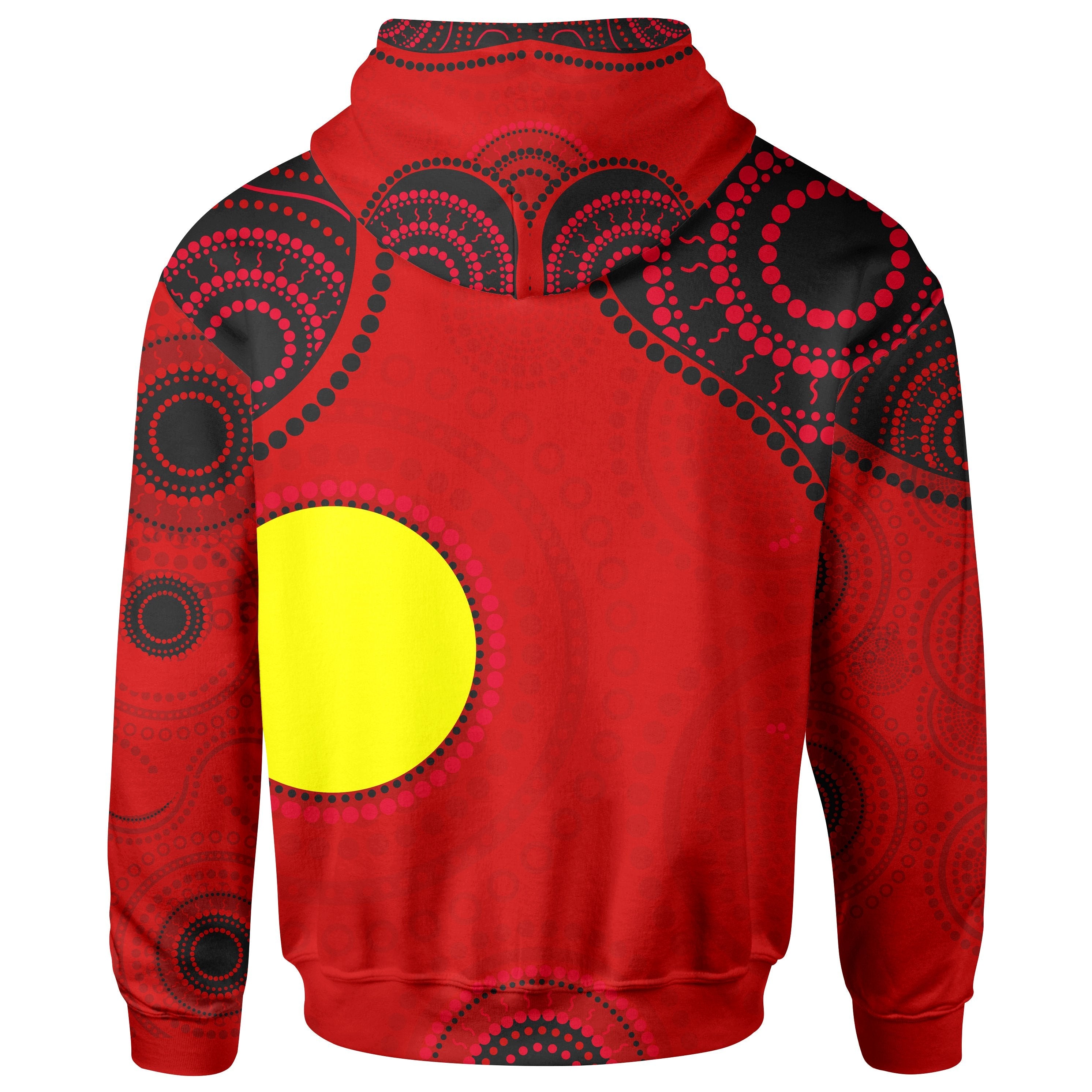 (Custom Text) Hoodie - Aboriginal Animal Dot Pattern - Vibe Hoodie Shop