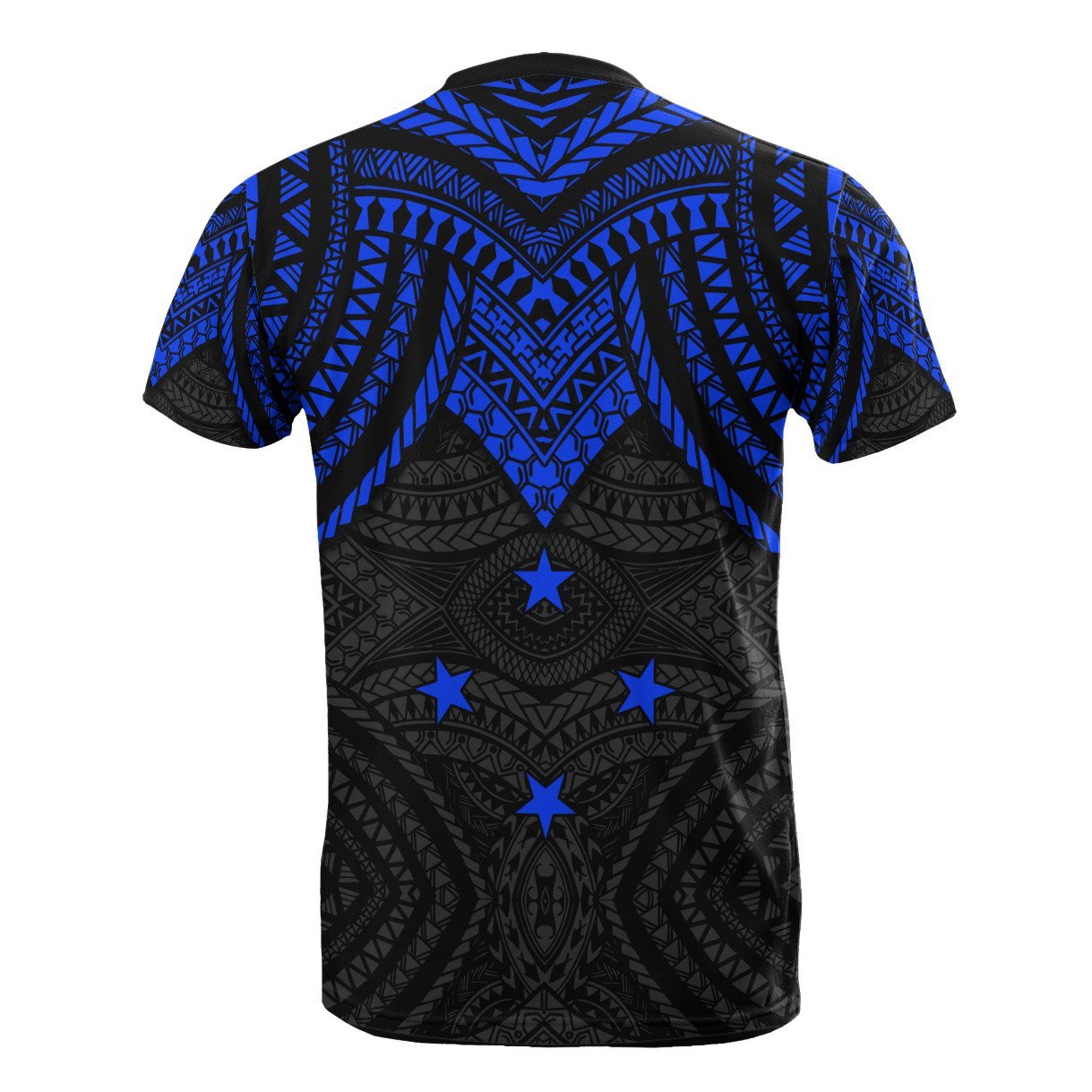 Vibe Hoodie Yap T shirt - Micronesian Pattern Blue Armor Style - Vibe Hoodie Shop