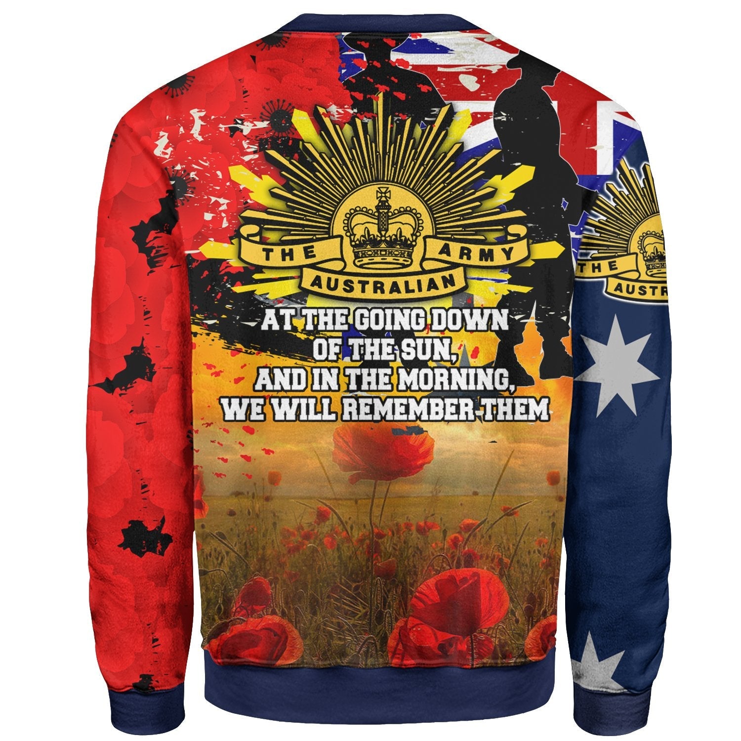 Sweaters - ANZAC Day 2021 World War II Commemoration 1939 - 1945 - Vibe Hoodie Shop
