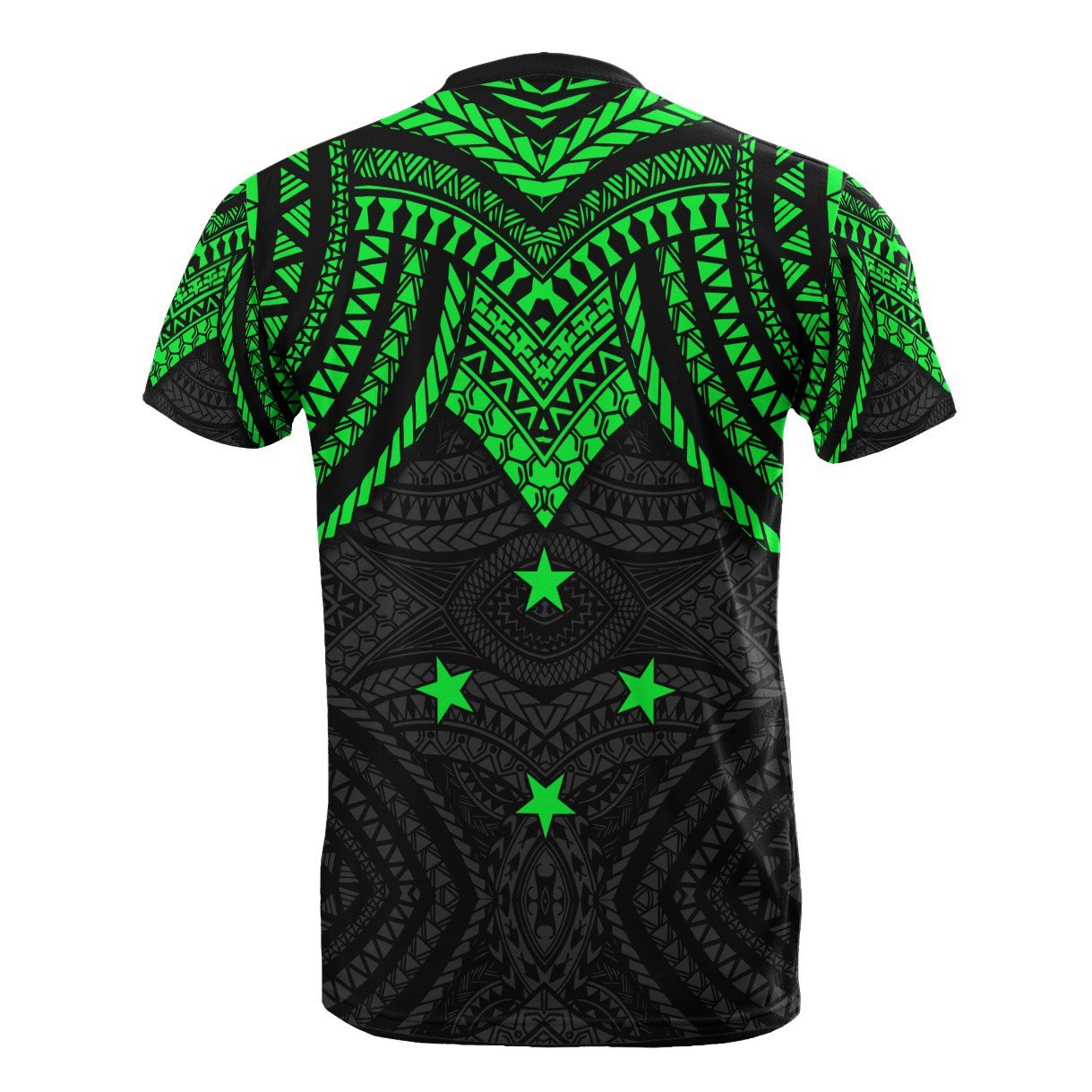 Vibe Hoodie Chuuk Custom Personalised T shirt - Micronesian Pattern Green Armor Style - Vibe Hoodie Shop