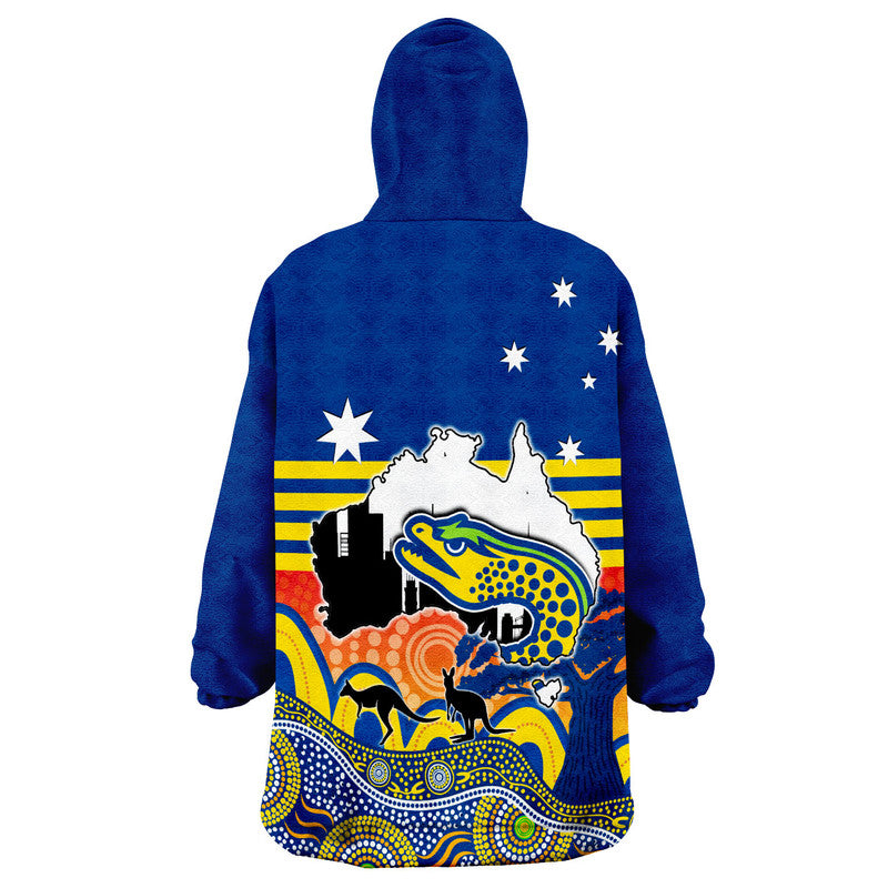 Roosters Rugby Wearable Blanket Hoodie Australia Day Style - Vibe Hoodie Shop