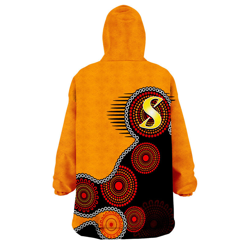 Perth Scochers Wearable Blanket Hoodie Aboriginal Circle - Vibe Hoodie Shop