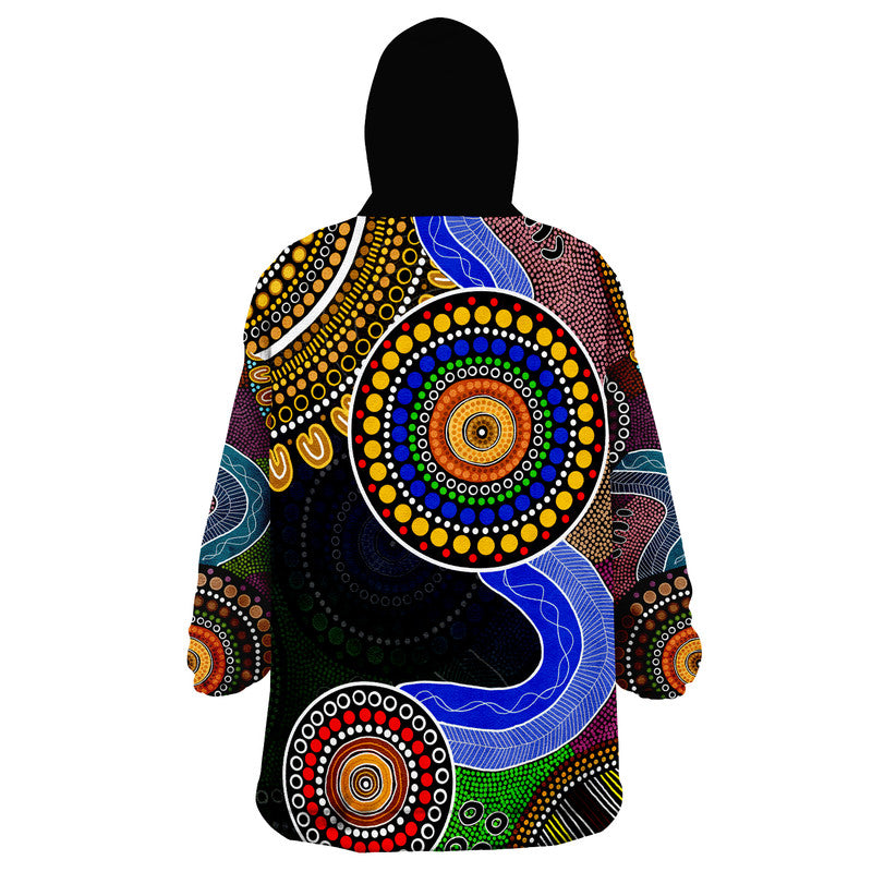 NAIDOC Week 2023- Wearable Blanket Hoodie Top Aboriginal - Vibe Hoodie Shop