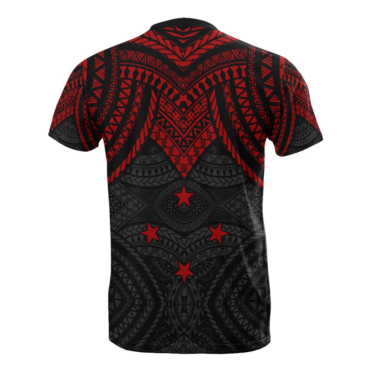 Vibe Hoodie Pohnpei T shirt - Micronesian Pattern Red Armor Style - Vibe Hoodie Shop