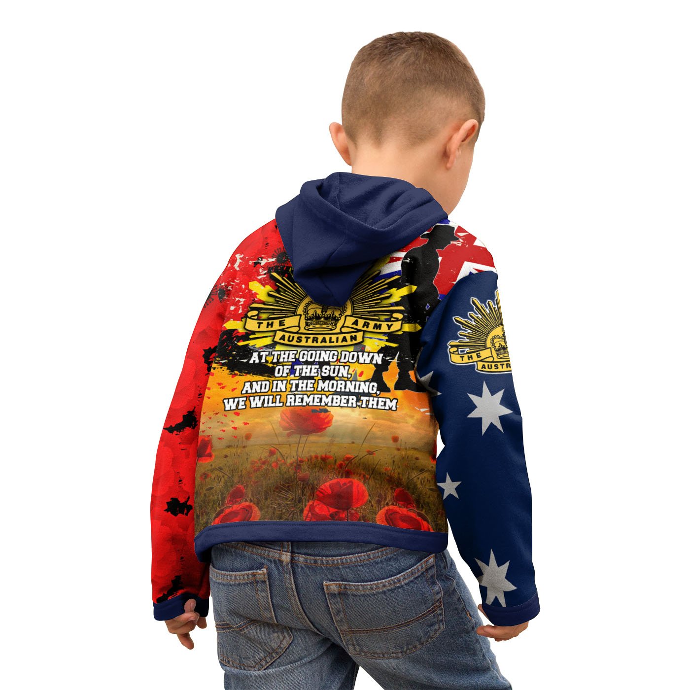 Hoodie Kids - ANZAC Day 2021 World War II Commemoration 1939 - 1945 - Vibe Hoodie Shop