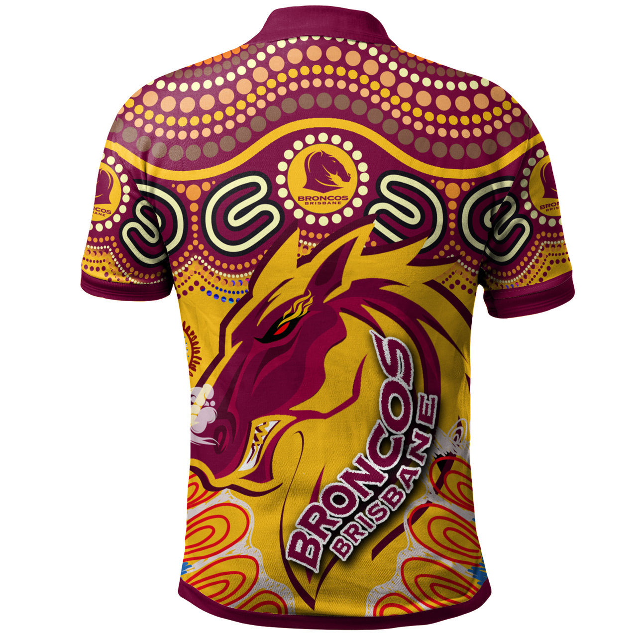 Broncos 2022 Rugby Custom Polo Shirt - Indigenous Super Broncos RLT13 - Vibe Hoodie Shop