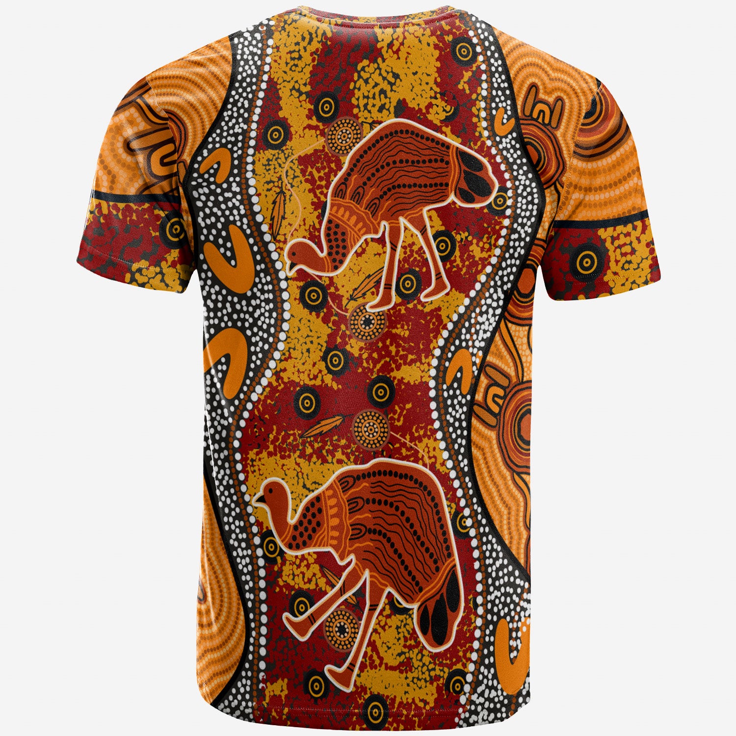 Australia Aboriginal Inspired Dreamtime T-Shirt - Custom Indigenous Emu in the sky - Vibe Hoodie Shop