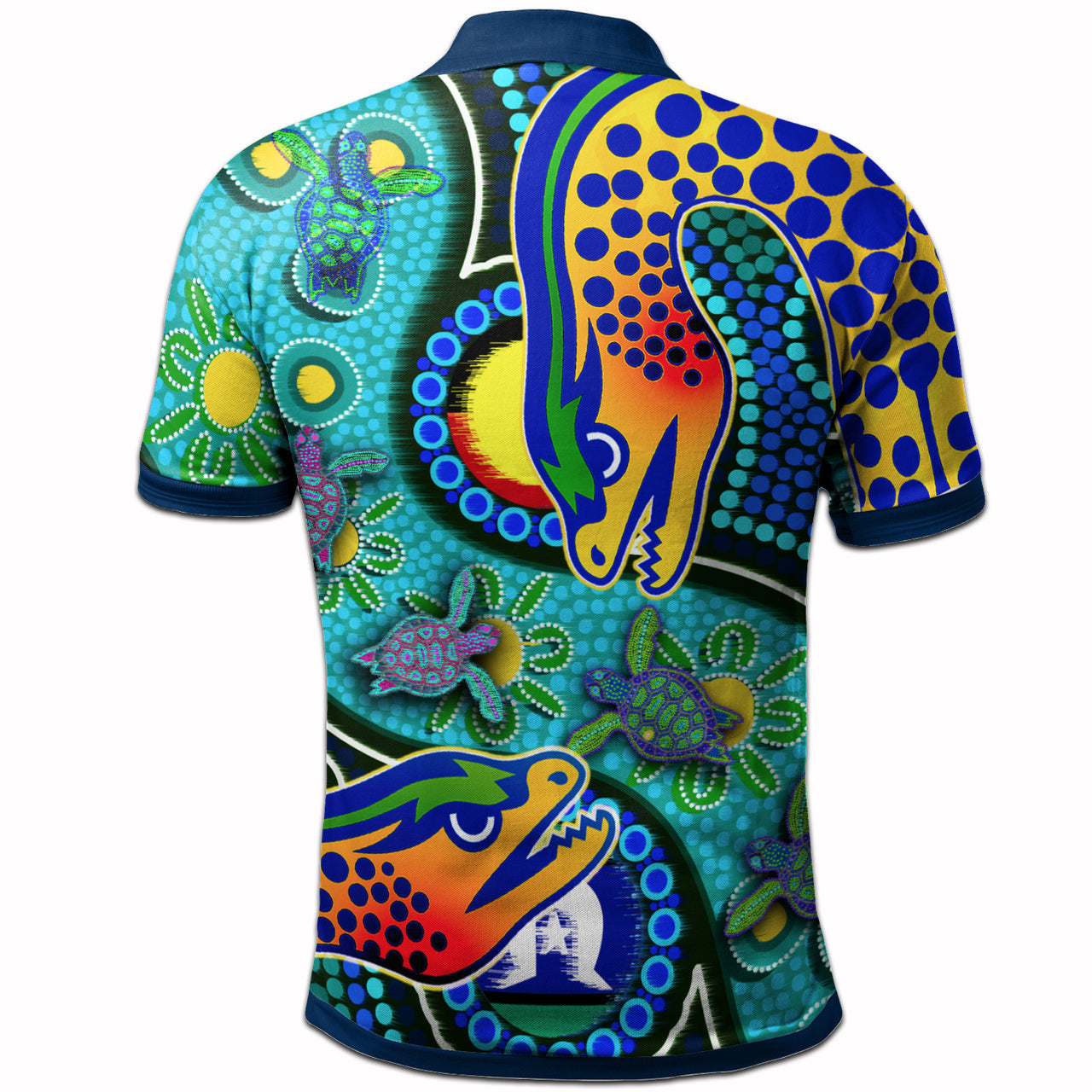 Eels Rugby Polo shirt - Indigenous Eels With Aboriginal and Torres Strait Islanders Flag RLT13 - Vibe Hoodie Shop