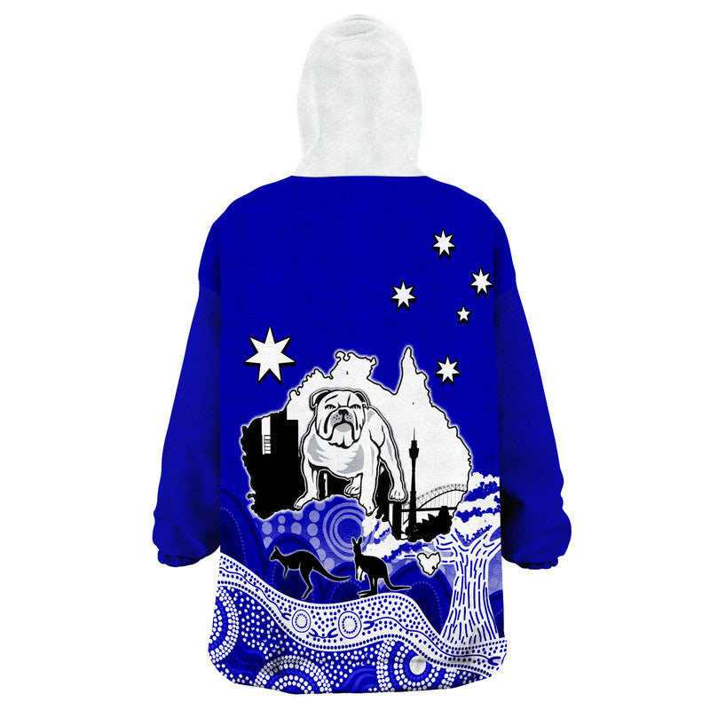 Bulldogs Rugby Wearable Blanket Hoodie Australia Day Style - Vibe Hoodie Shop