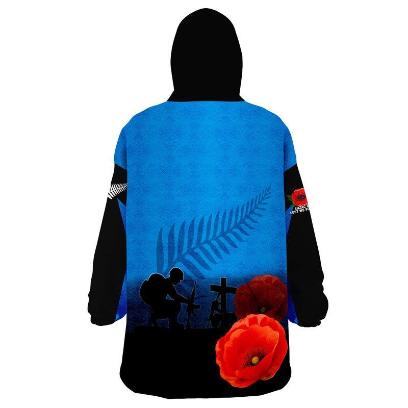 Anzac Day- New Zealand Remembers Wearable Blanket Hoodie - Vibe Hoodie Shop