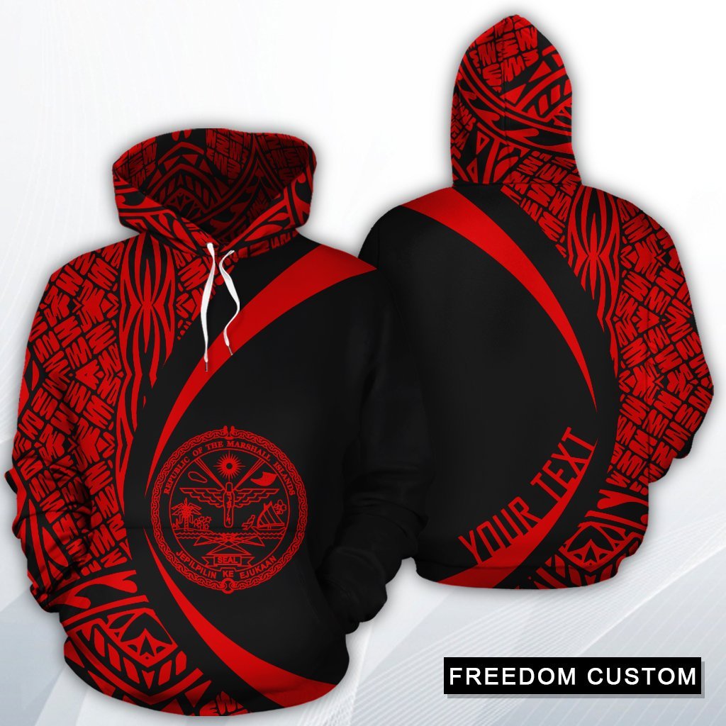 Marshall Polynesian Hoodie Zip Up Custom - Circle - Vibe Hoodie Shop