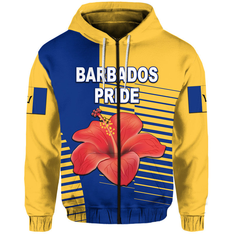 (Custom Personalised) Barbados Cricket Pride Zip Up And Pullover Hoodie Simple Style LT8 - Vibe Hoodie Shop