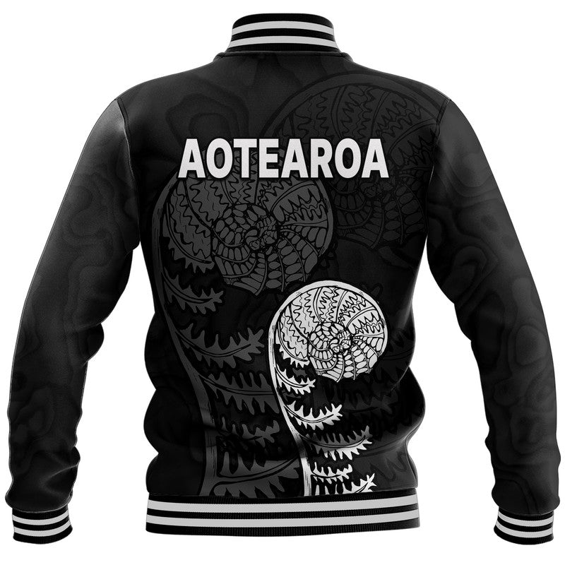 Aotearoa Silver Fern Baseball Jacket - Vibe Hoodie Shop