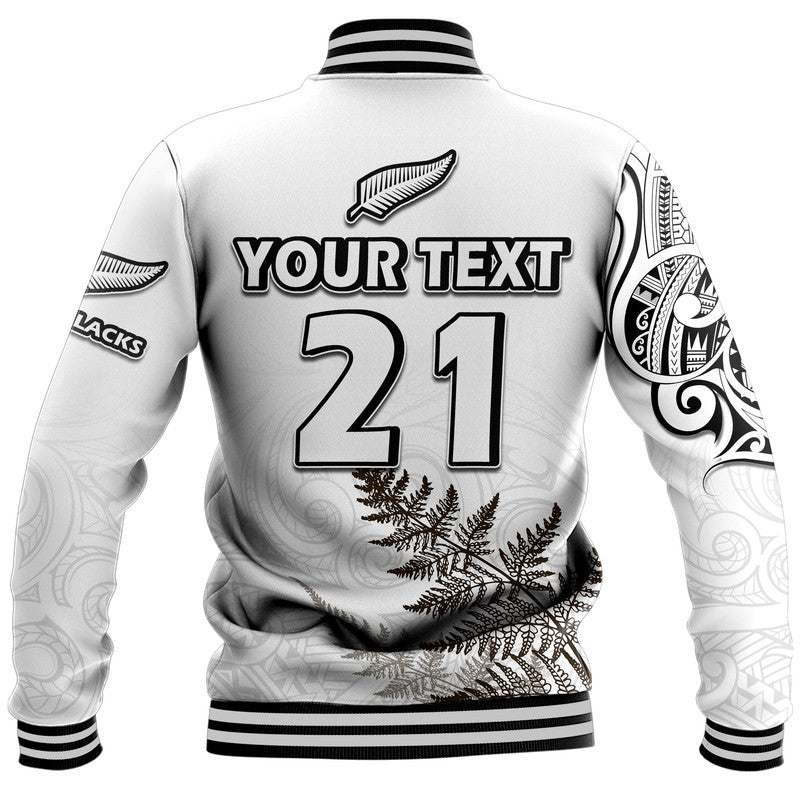 (Custom Personalised) New Zealand Silver Fern Rugby Baseball Jacket Maori Ethics Style - Vibe Hoodie Shop