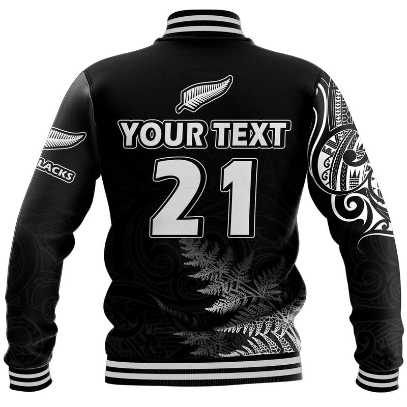 (Custom Personalised) New Zealand Silver Fern Rugby Baseball Jacket Maori Ethics Style - Vibe Hoodie Shop