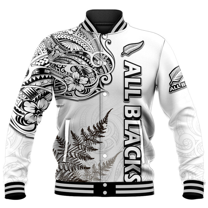 (Custom Personalised) New Zealand Silver Fern Rugby Baseball Jacket Maori Ethics Style - Vibe Hoodie Shop