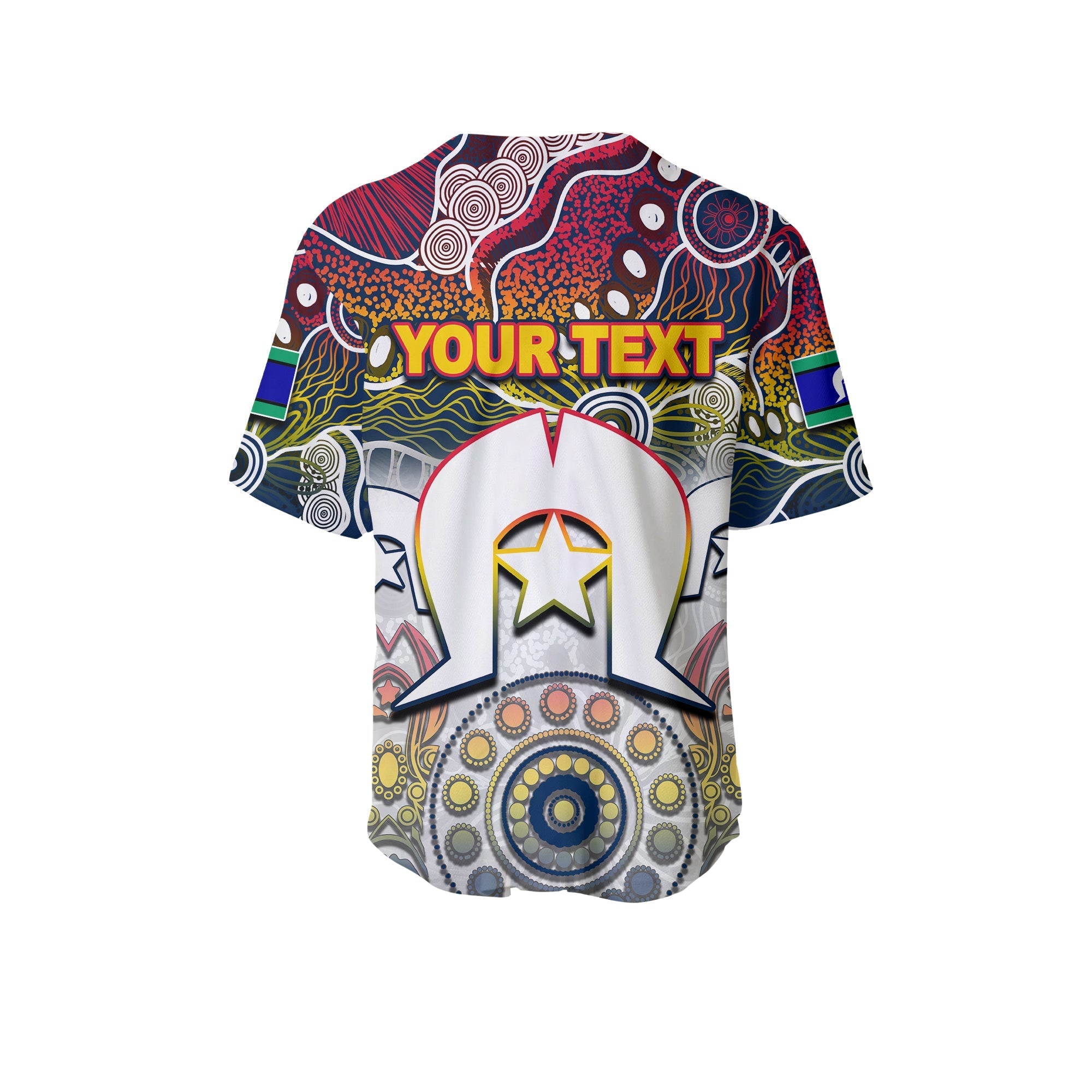 (Custom Personalised) Crows Australian Football Torres Strait Islanders Mix Aboriginal Baseball Jersey - Vibe Hoodie Shop