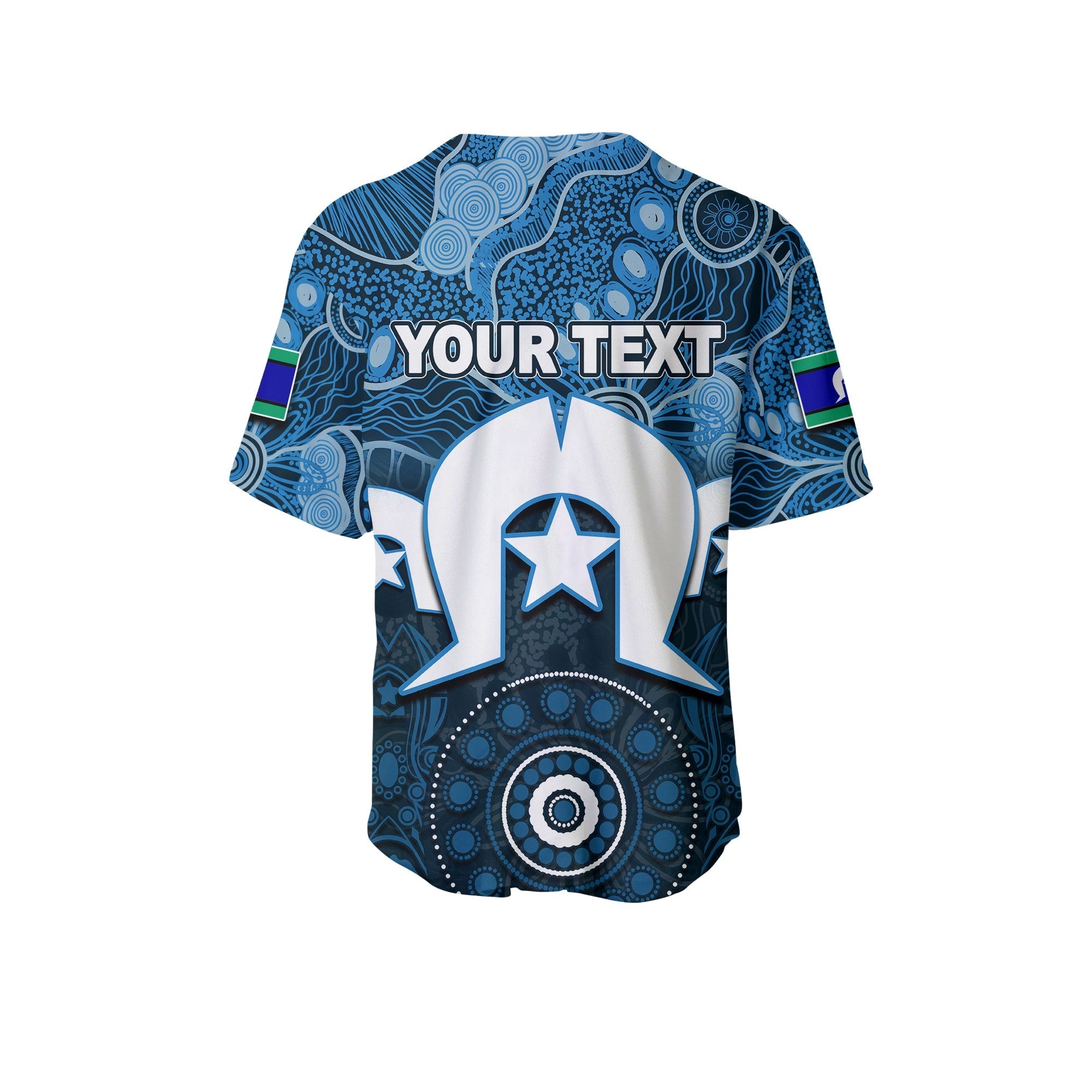 (Custom Personalised) Blues Australian Football Torres Strait Islanders Mix Aboriginal Baseball Jersey - Vibe Hoodie Shop