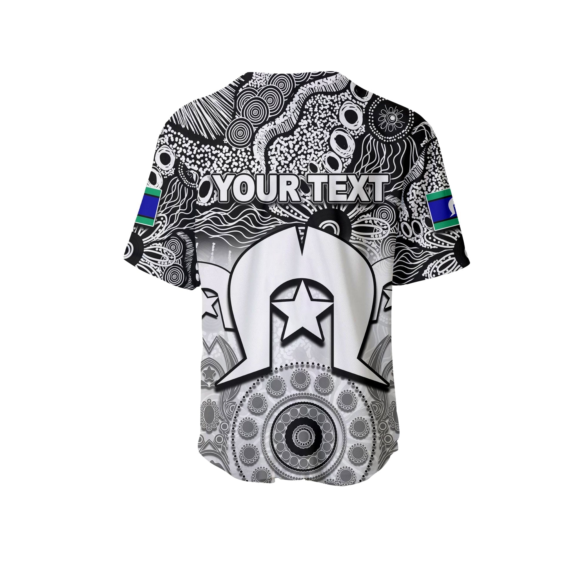 (Custom Personalised) Magpies Australian Football Torres Strait Islanders Mix Aboriginal Baseball Jersey - Vibe Hoodie Shop