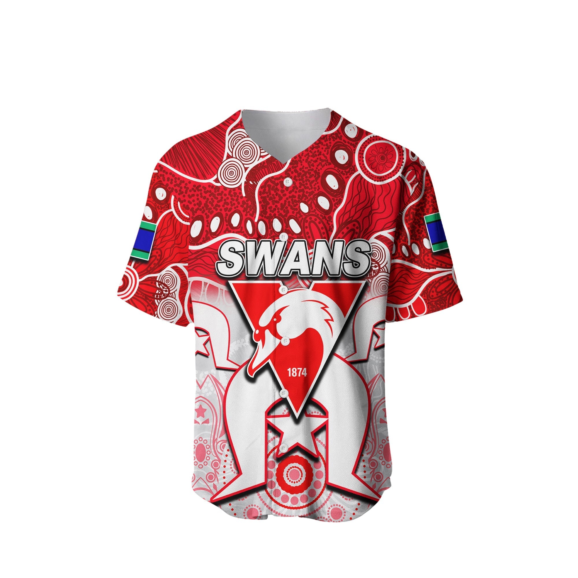 (Custom Personalised) Swans Australian Football ATorres Strait Islanders Mix Aboriginal Baseball Jersey - Vibe Hoodie Shop