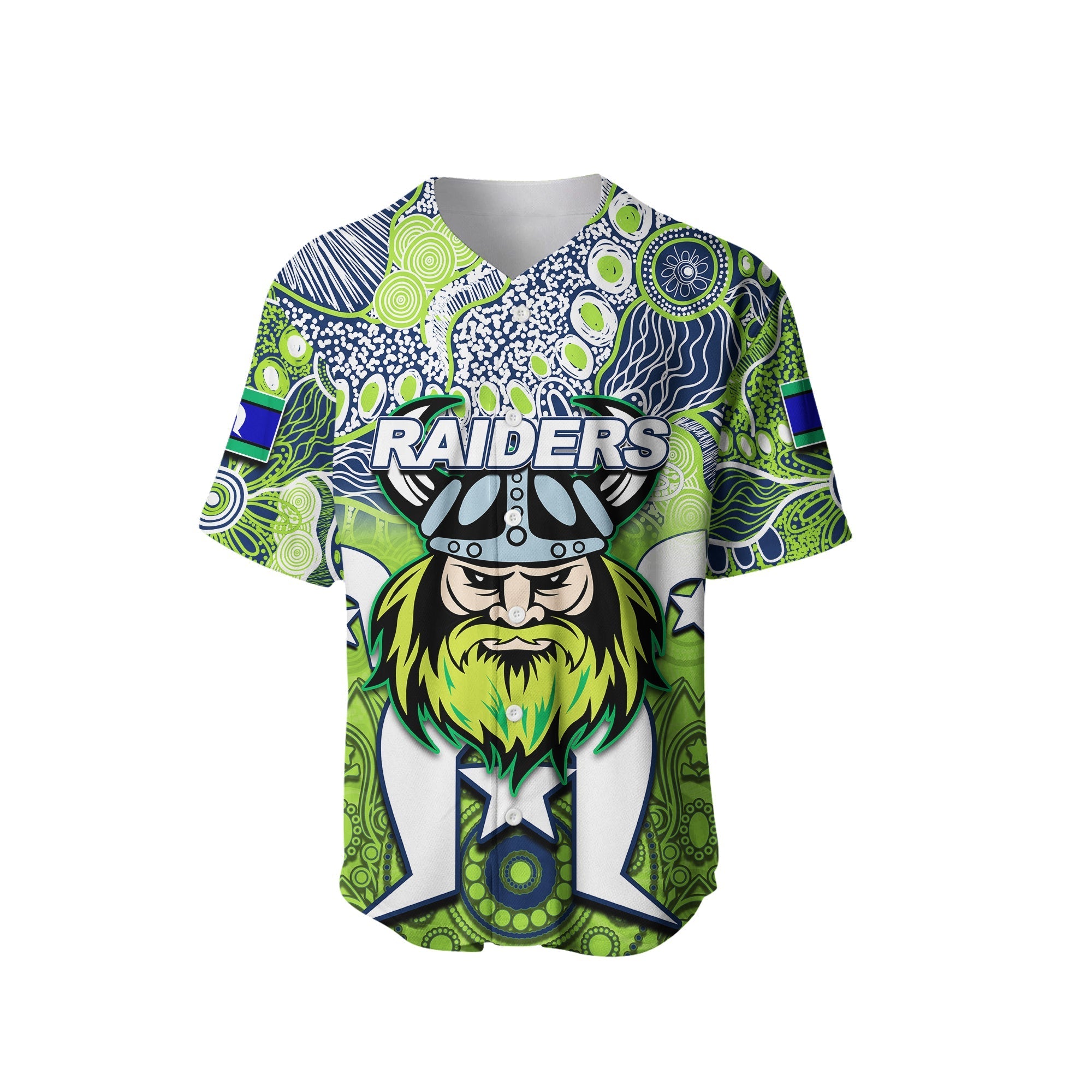 (Custom Personalised) Raiders Torres Strait Islanders Mix Aboriginal Baseball Jersey - Vibe Hoodie Shop