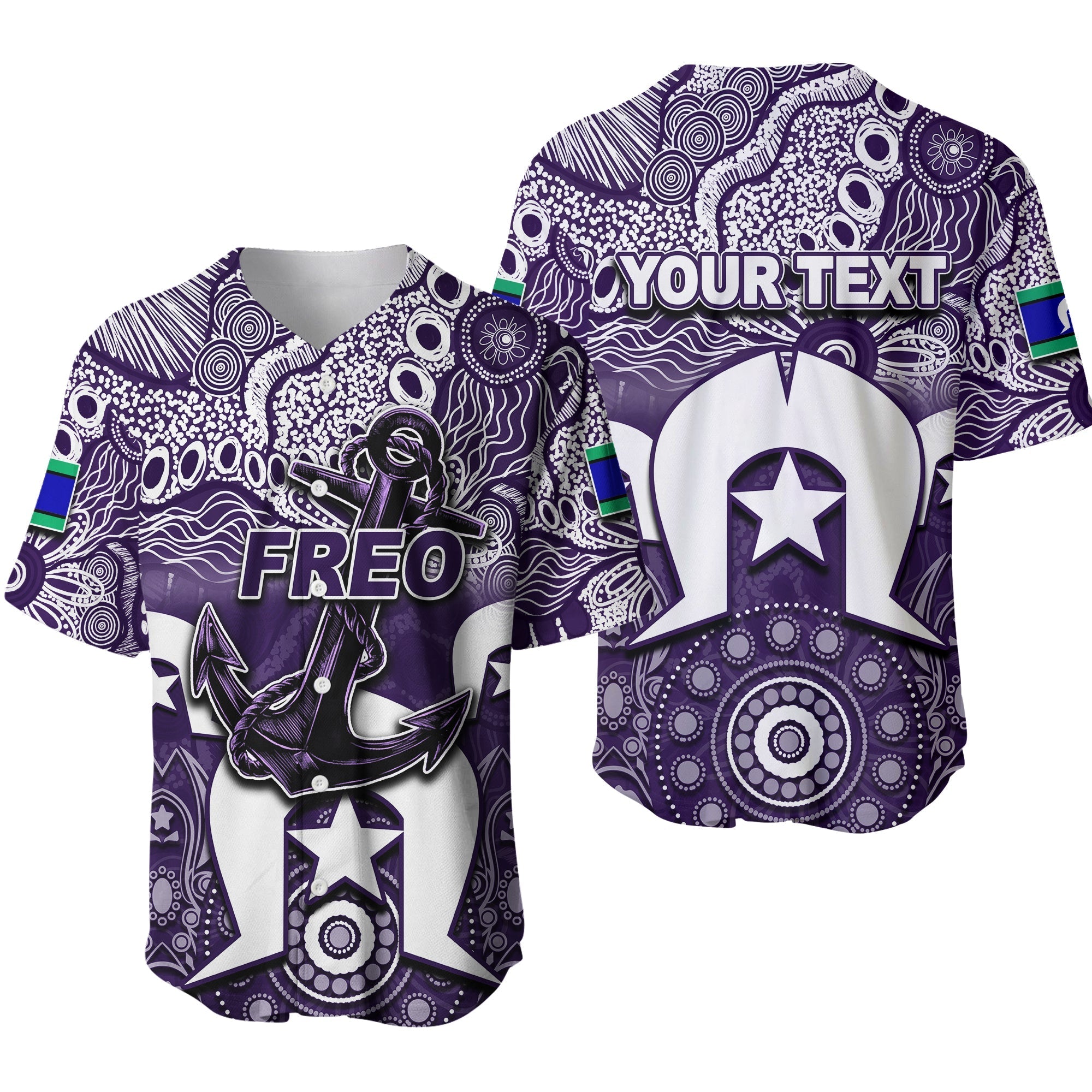 (Custom Personalised) Dockers Australian Football Torres Strait Islanders Mix Aboriginal Baseball Jersey - Vibe Hoodie Shop
