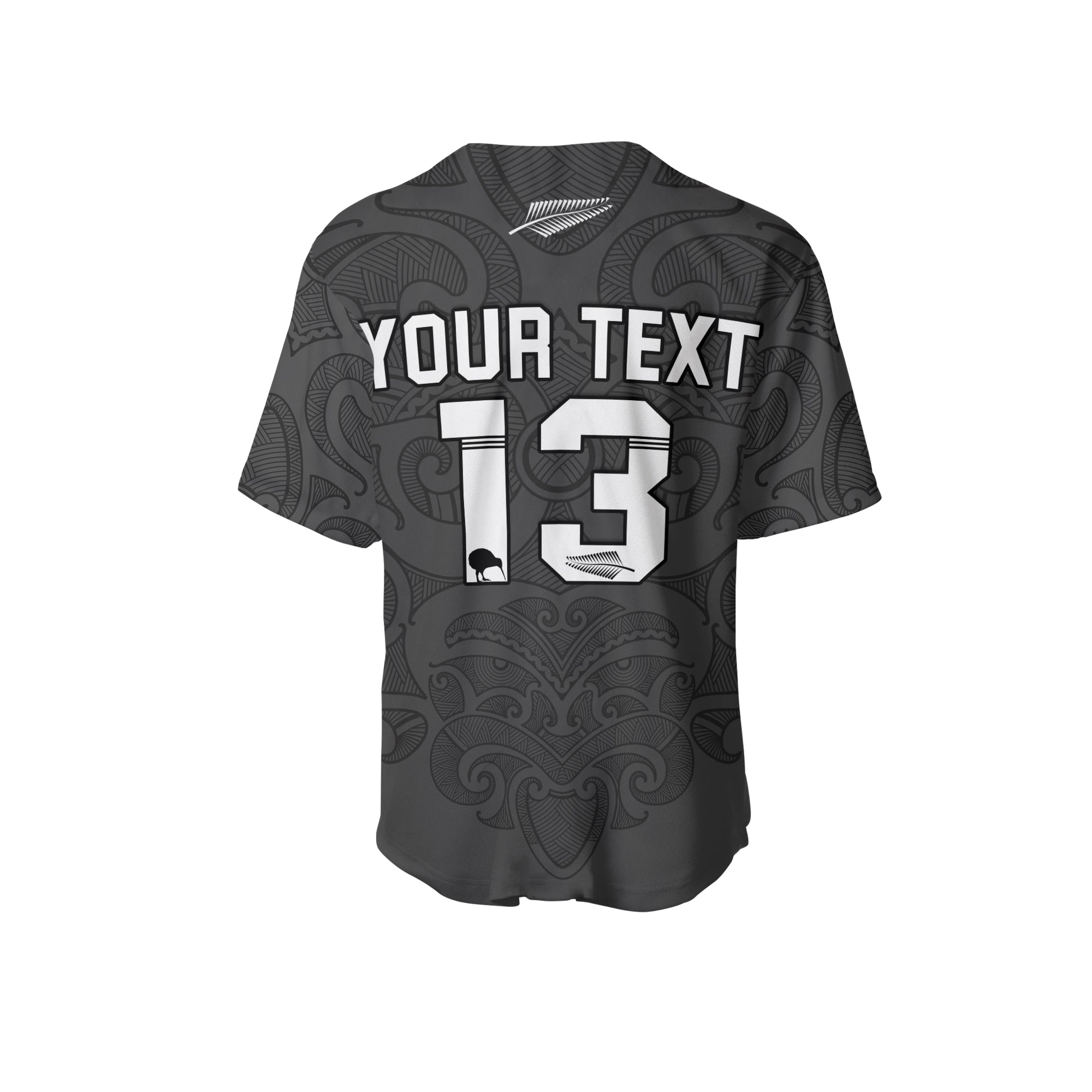 (Custom Personalised) Maori 2021 Baseball Jersey - Aotearoa Tattoo - Custom Text and Number - Vibe Hoodie Shop