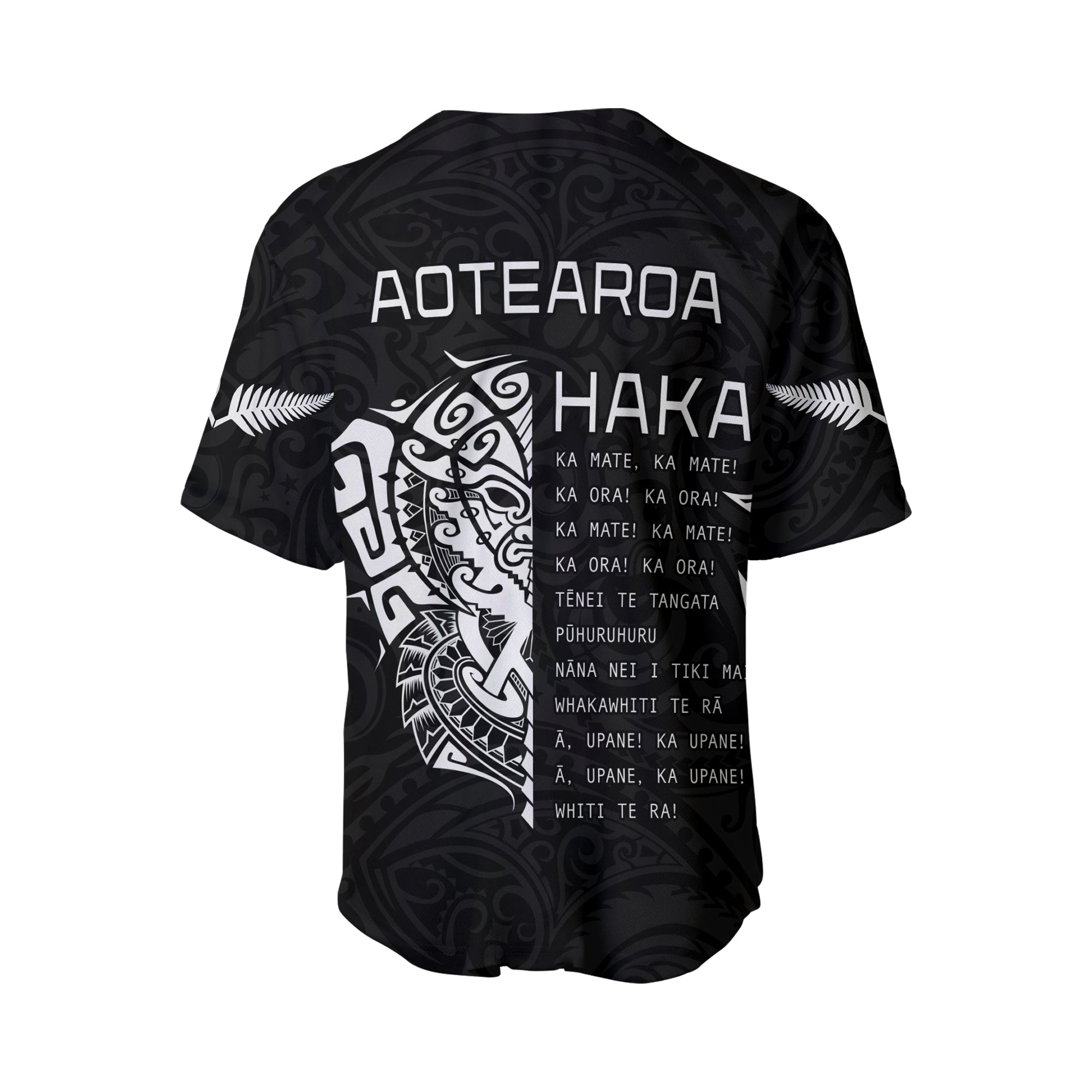 New Zealand Rugby Baseball Jersey Haka mix Ta Moko - Vibe Hoodie Shop